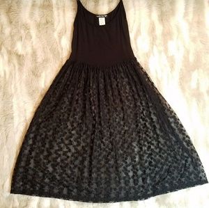 Black Sheer Lace Flowy Dress 🖤🌱